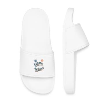 Miami YaTuSabes Retro Palmen - Kinder Badelatschen - Weiß - Vorne