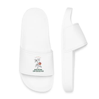 Cadeau drôle de chemise de jardinier en lit surélevé - Claquettes enfant - blanc - Devant