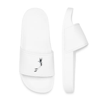 hummingbird feathers geometry - Kids’ Pool Sliders - white - Front
