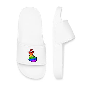 Rainbow Heart Amour Paix Passion - Claquettes enfant - blanc - Devant