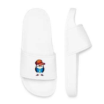 pingouin mignon comme un hip-hopper dans une tenue cool - Claquettes enfant - blanc - Devant
