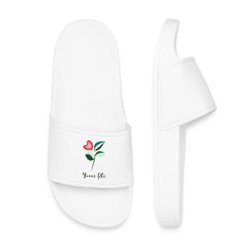 MAMIE. FÊTE DES MÈRES. BONNE FÊTE MAMIE. JE T'AIME - Claquettes enfant - blanc - Devant