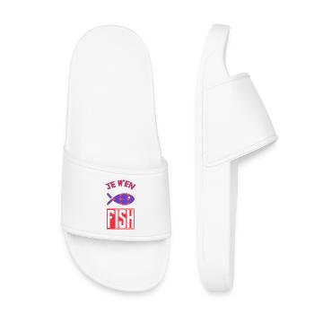 I DON'T CARE. FISH - Kids’ Pool Sliders - white - Front