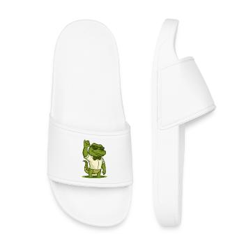 Salière Crocodile - Claquettes enfant - blanc - Devant