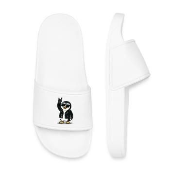 Rock'n'Roll Pinguin - Kinder Badelatschen - Weiß - Vorne