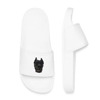 Cane Corso accroche la tête dans un style comique - Claquettes enfant - blanc - Devant