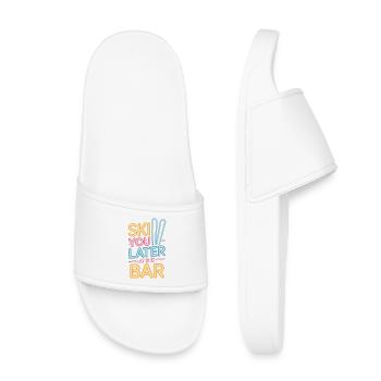 Skier plus tard au bar après ski bar - Claquettes enfant - blanc - Devant