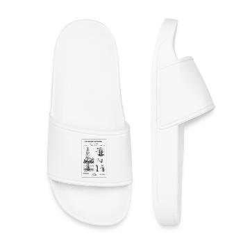 oil drilling blueprint - Kids’ Pool Sliders - white - Front