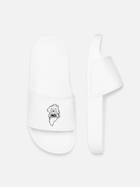 Greenland Is Not For Sale - Kids’ Pool Sliders - white