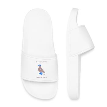 If I Was a Pigeon Light Blue Boots Funny Quote - Claquettes enfant - blanc - Devant