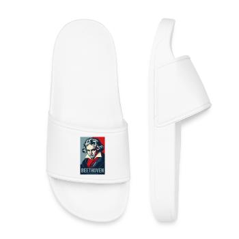 Beethoven Pop Art Portrait - Claquettes enfant - blanc - Devant