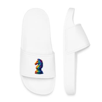 Geometric Rider: The Agility of the Jump - Kids’ Pool Sliders - white - Front