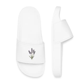 Lavande gravure botanique - Claquettes enfant - blanc - Devant