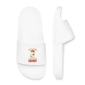 Farmer Rooster Flock Poultry Chicken - Kinder Badelatschen - Weiß - Vorne