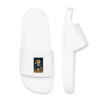 Équipe de nuit | Tarot de travail nocturne - Claquettes enfant - blanc - Devant