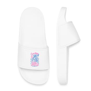 À la recherche de mon dernier gribouillis de cellule cérébrale - Claquettes enfant - blanc - Devant