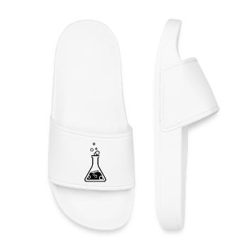 science chemistry flask science symbol icon - Kids’ Pool Sliders - white - Front