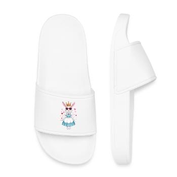 Mignon Lapins Princesse - Claquettes enfant - blanc - Devant