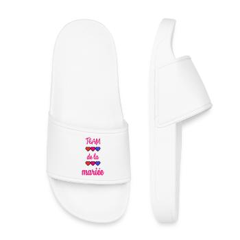 EVJF. MARIEE. TEAM. TEAM MARIEE. FUTURE MARIEE - Claquettes enfant - blanc - Devant