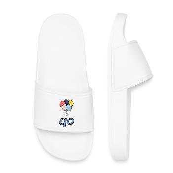 40. 40 ANS. 40e ANNIVERSAIRE. ANNIVERSAIRE 40 ANS. - Claquettes enfant - blanc - Devant