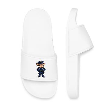 Police des singes - Claquettes enfant - blanc - Devant