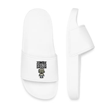 Survivant de l’apocalypse zombie - Claquettes enfant - blanc - Devant