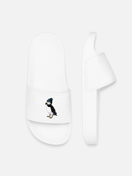 Winter Puffin - Kinder Badelatschen - Weiß