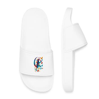 Cadeau de lézard grimpeur de gecko escaladeur de bloc - Claquettes enfant - blanc - Devant