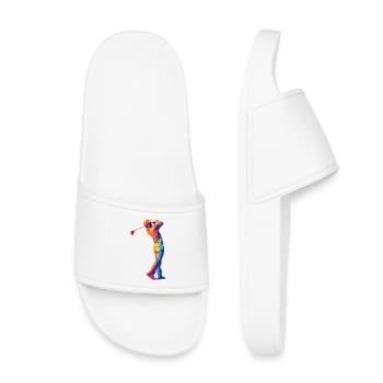 Swing arc-en-ciel du golfeur - Claquettes enfant - blanc - Devant