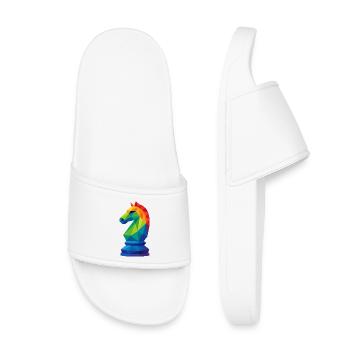 Cavalier Low-Poly : La Maîtrise Tactique - Claquettes enfant - blanc - Devant