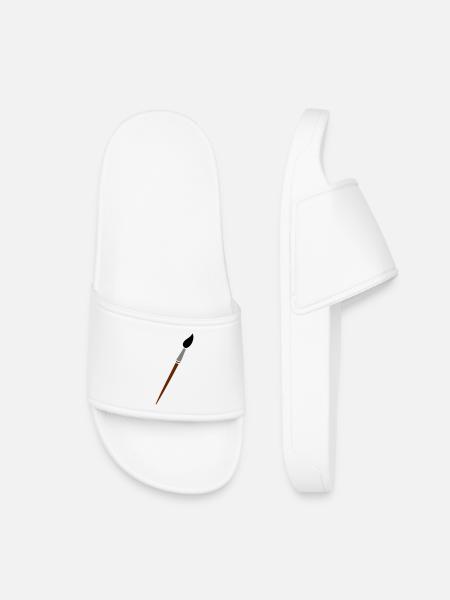 paint brush - Kids’ Pool Sliders - white