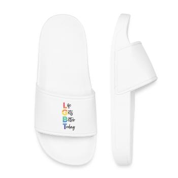 Mois de la fierté LGBT - La vie s’améliore aujourd’hui - Claquettes enfant - blanc - Devant