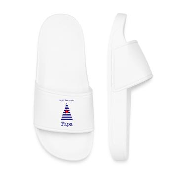 DAD. FATHER'S DAY. HAPPY FATHER'S DAY. HAPPY BIRTHDAY. - Kids’ Pool Sliders - white - Front