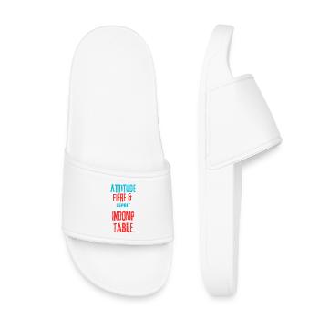 Fière et indomptable - Claquettes enfant - blanc - Devant