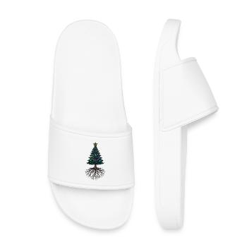 Christmas tree with roots – festively rooted - Kids’ Pool Sliders - white - Front