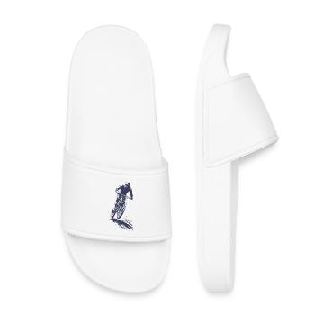 Silhouette de VTT en saut - Claquettes enfant - blanc - Devant
