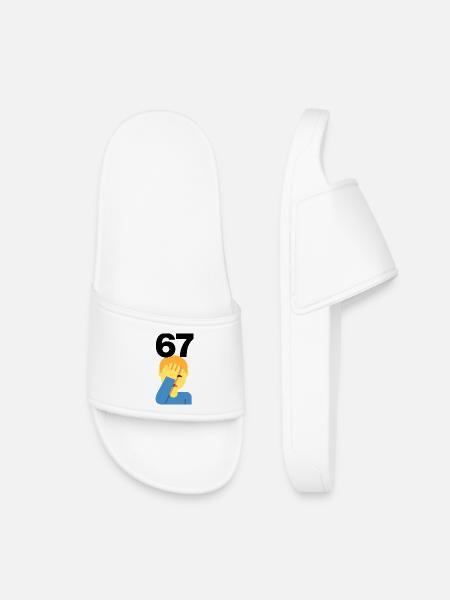 67? FACEPALM, SIX SEVEN TREND. WAS SOLL DAS? 🤔 - Kinder Badelatschen - Weiß