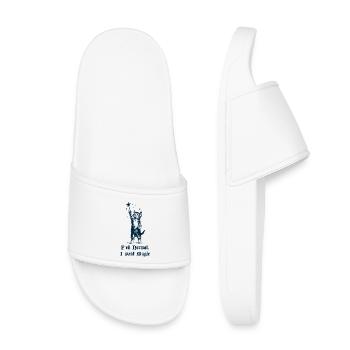de normal je veux de la magie - chaton avec baguette - Claquettes enfant - blanc - Devant