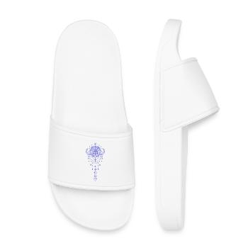 Spiritualität Heilige Geometrie Lotusblume Zen - Kinder Badelatschen - Weiß - Vorne