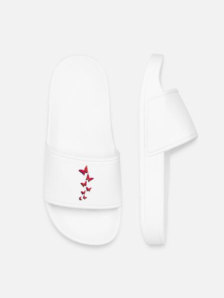 Flying butterflies - flying butterflies - Kids’ Pool Sliders - white