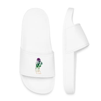 Croquis de football américain - Claquettes enfant - blanc - Devant