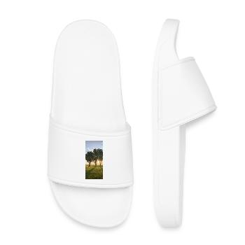 Rangée d’arbres au lever du soleil en Suède - Claquettes enfant - blanc - Devant