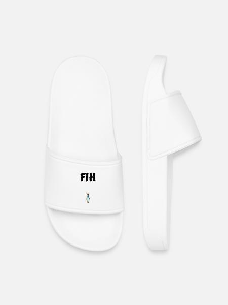 FIH Fish Meme-Design - Kinder Badelatschen - Weiß