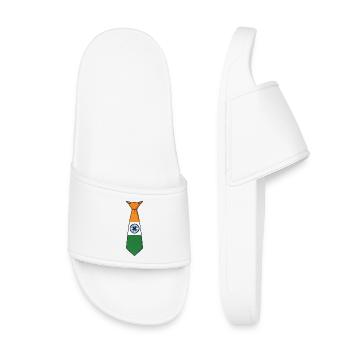 India Tie – Flag Design - Kids’ Pool Sliders - white - Front