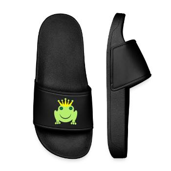 Roi grenouille - Claquettes enfant - noir - Devant
