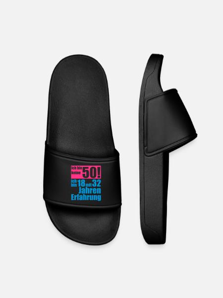 I'm not 50 years - Kids’ Pool Sliders - black