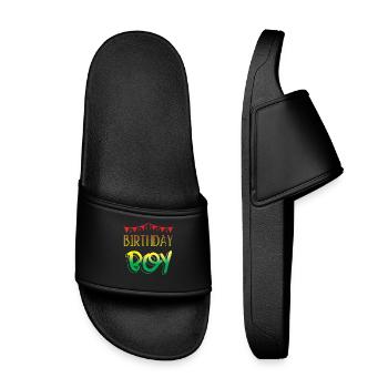 Joyeux anniversaire - Claquettes enfant - noir - Devant