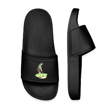 Golf | Golf | Golfeur | Jouez au golf - Claquettes enfant - noir - Devant