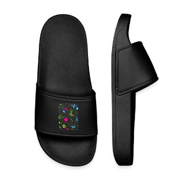 Outer Space Car Track Kids - Claquettes enfant - noir - Devant