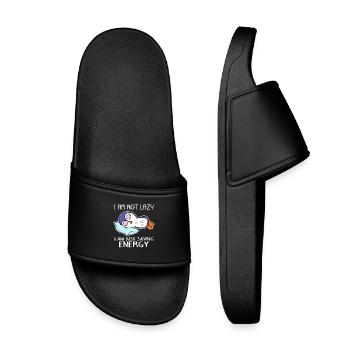 Pingouin drôle disant idée cadeau drôle paresseux - Claquettes enfant - noir - Devant
